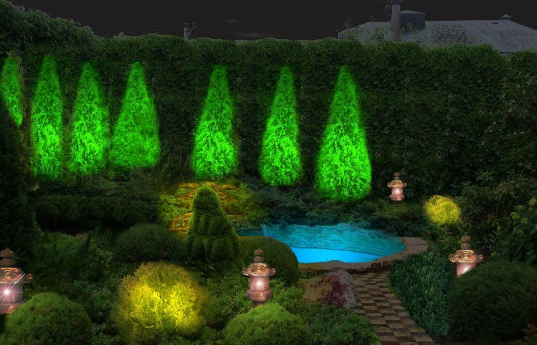 Декоративная подсветка сада